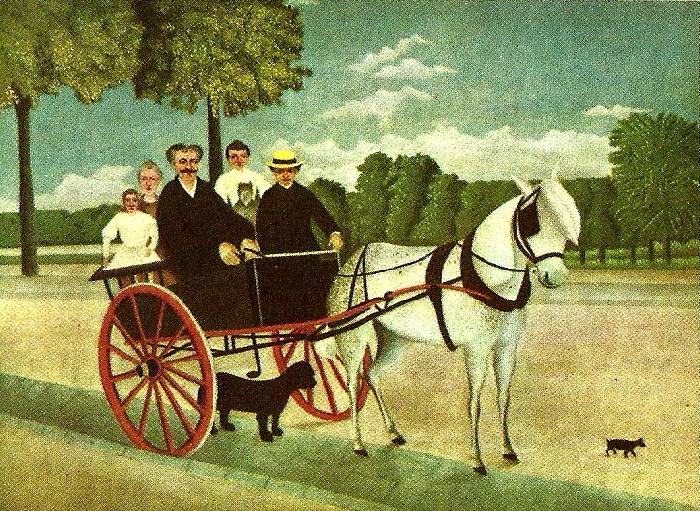 Henri Rousseau fader juniets vagn oil painting picture